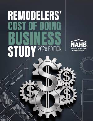Book cover: The Remodelers’ cost of doing business study