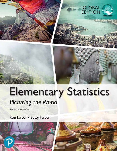 Book cover: Elementary Statistics: picturing the world.