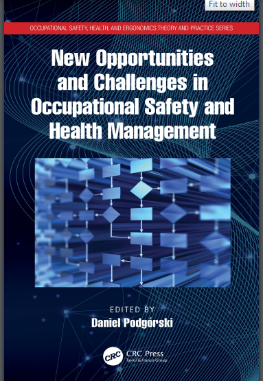 Book cover: New opportunities and challenges in occupational safety and health management.