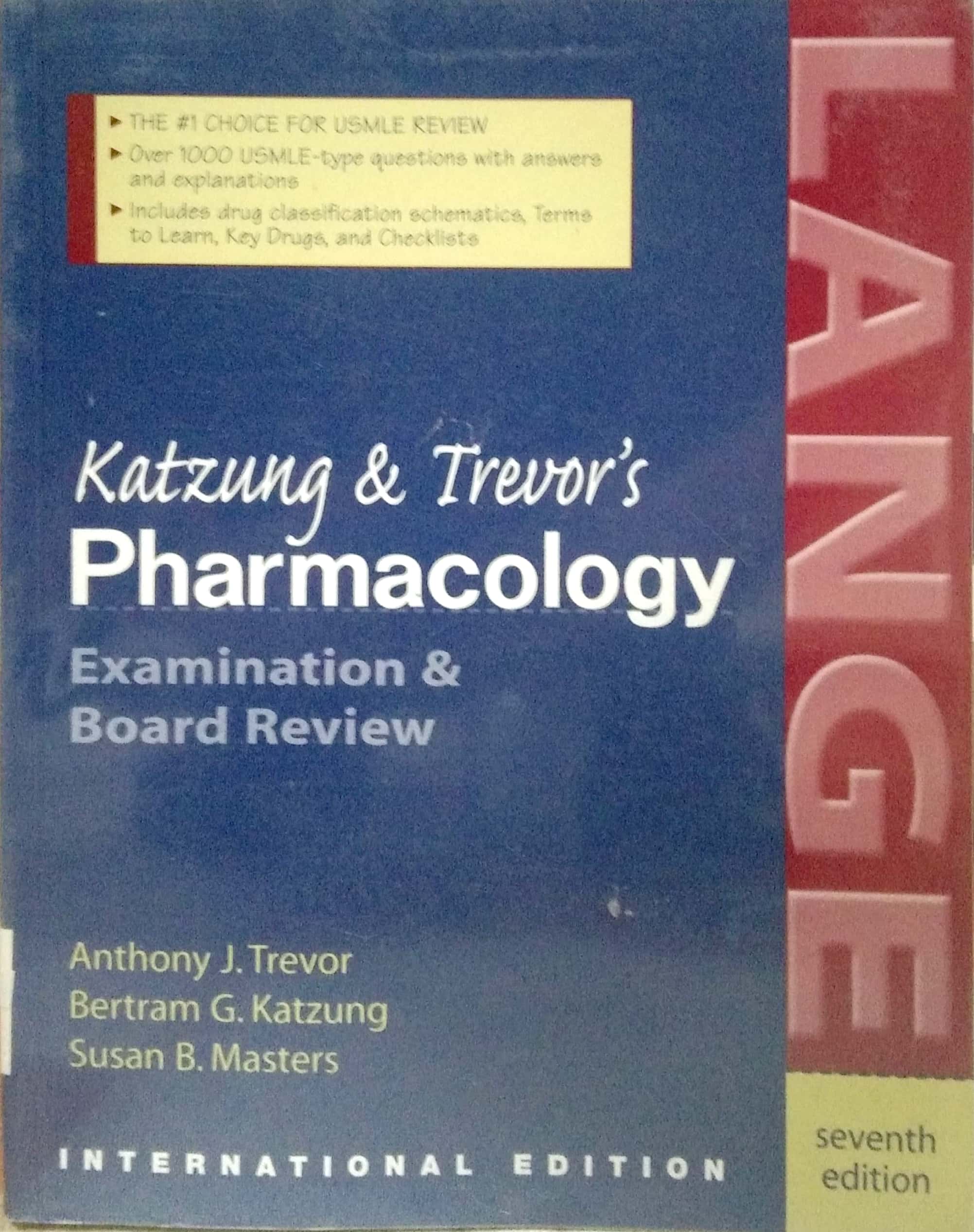 Book cover: Katzung & Trevor's Pharmacology : examination & board review
