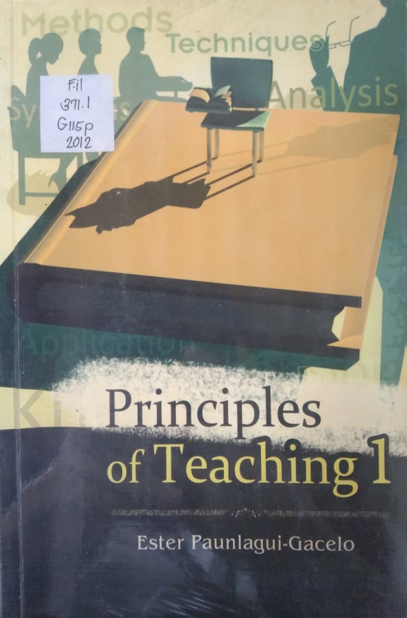 Book cover: Principles of teaching 1
