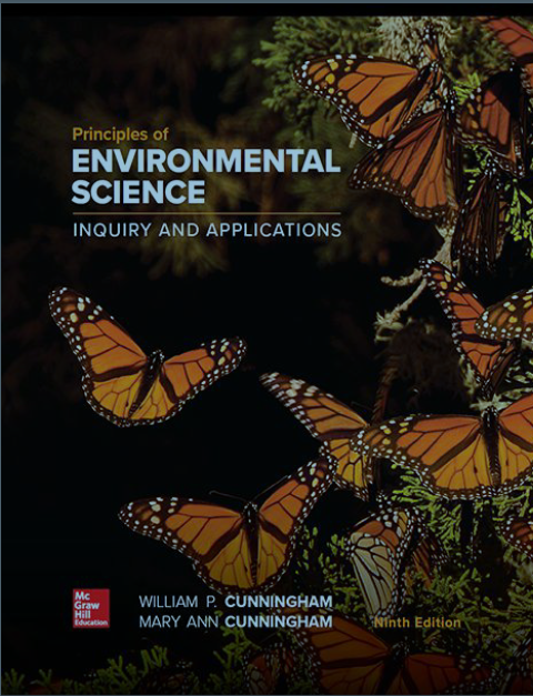 Book cover: Principles of environmental science: inquiry and applications.