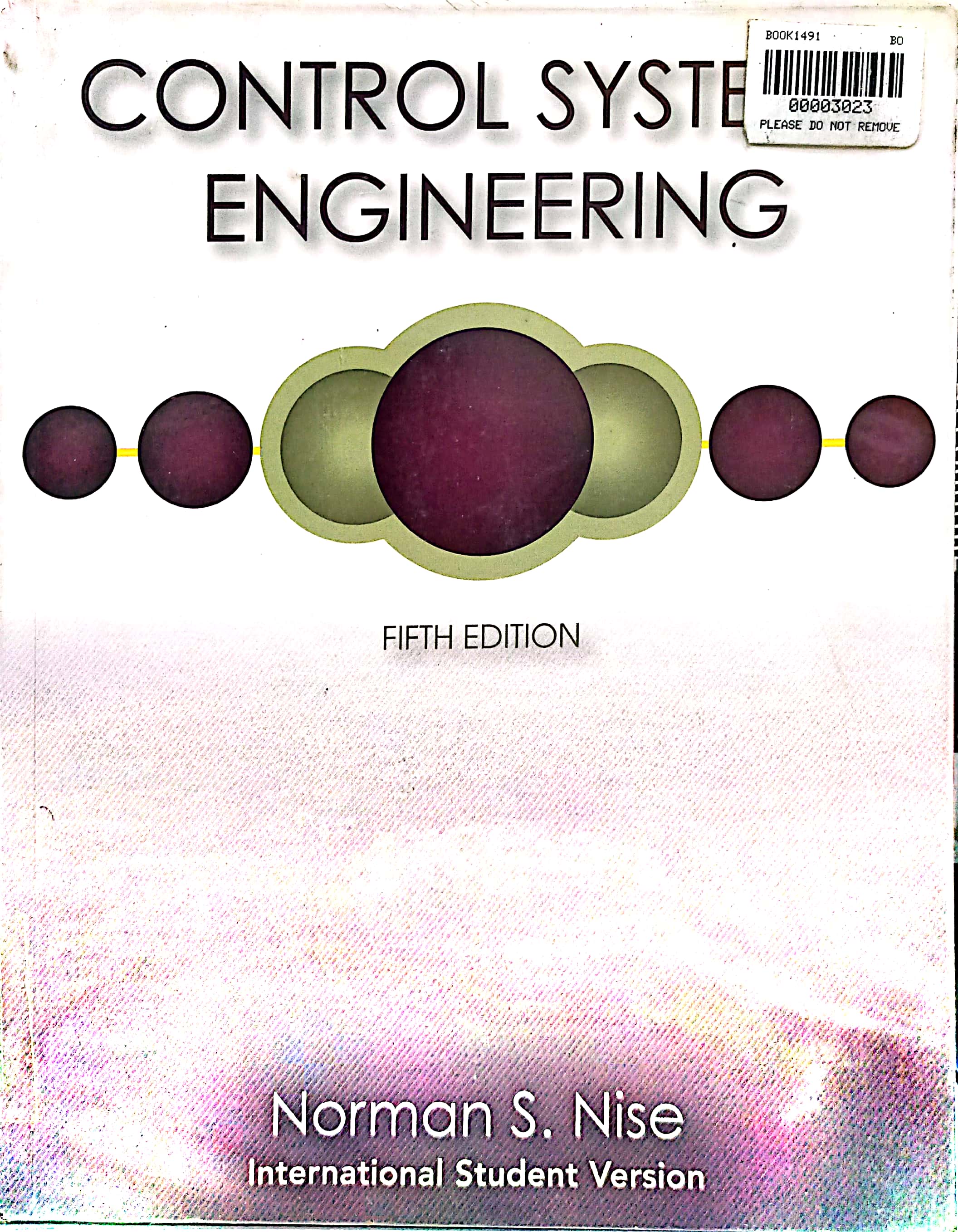 Book cover: Control system engineering