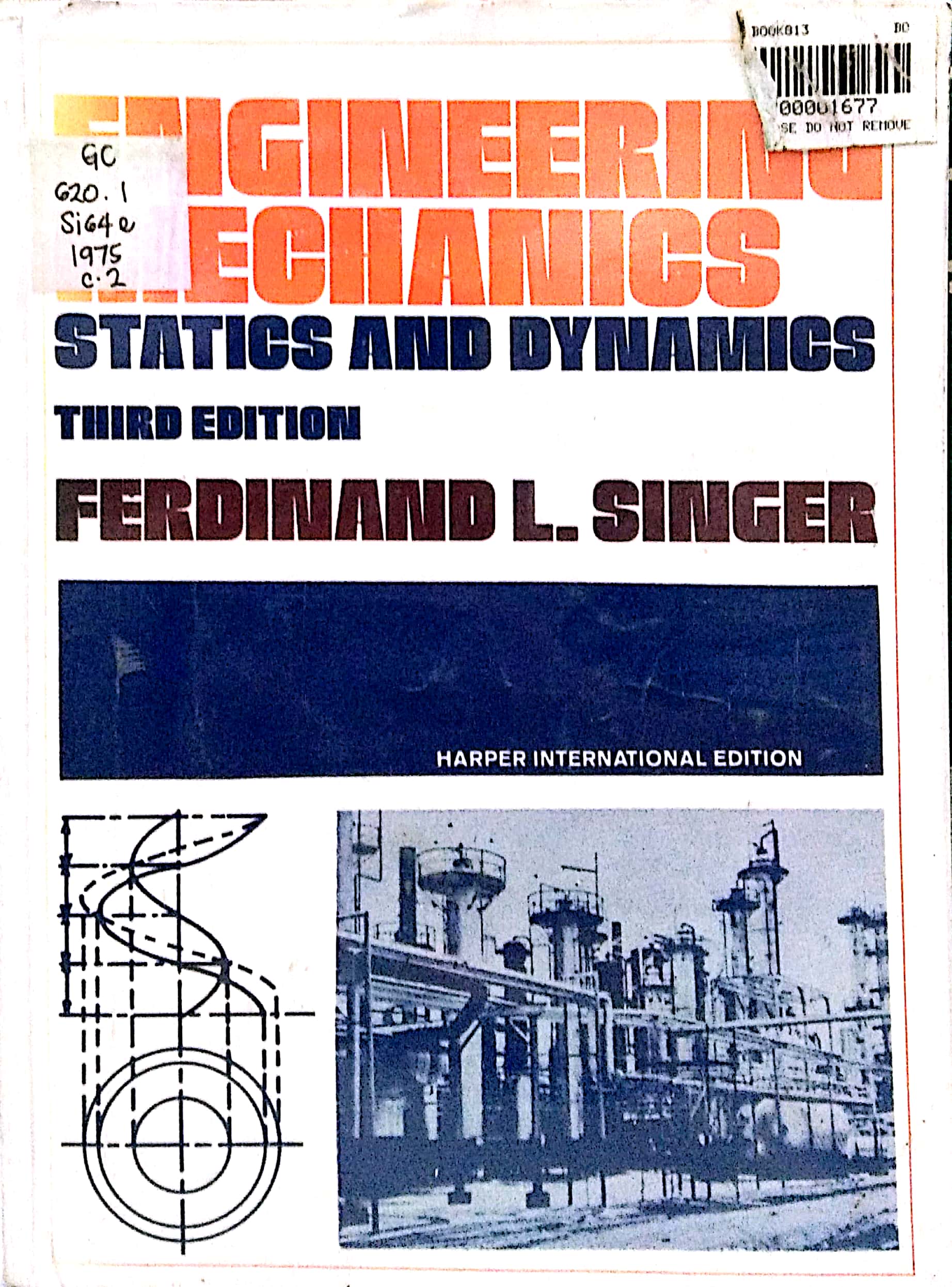 Book cover: Engineering mechanics: statics and dynamics