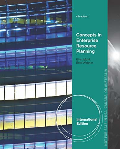 Book cover: Concepts in enterprise resource planning