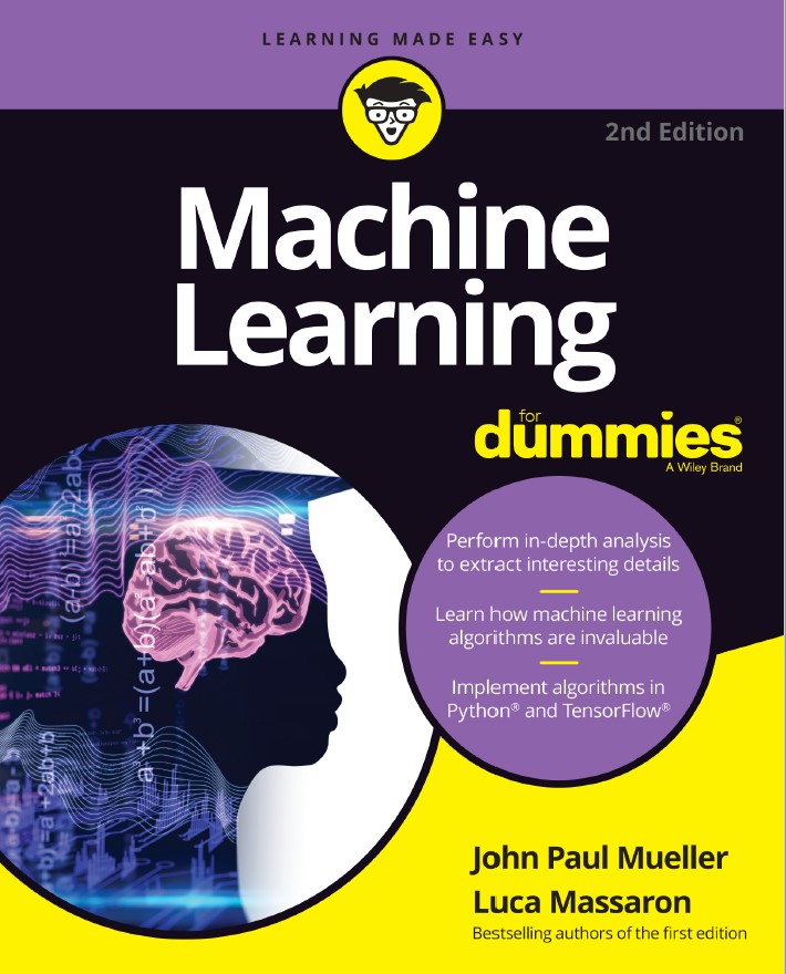 Book cover: Machine learning for dummies