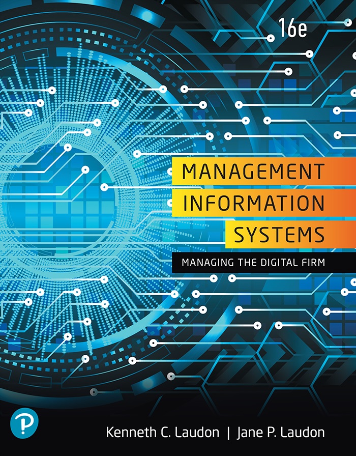 Book cover: Management information systems: managing the digital firm