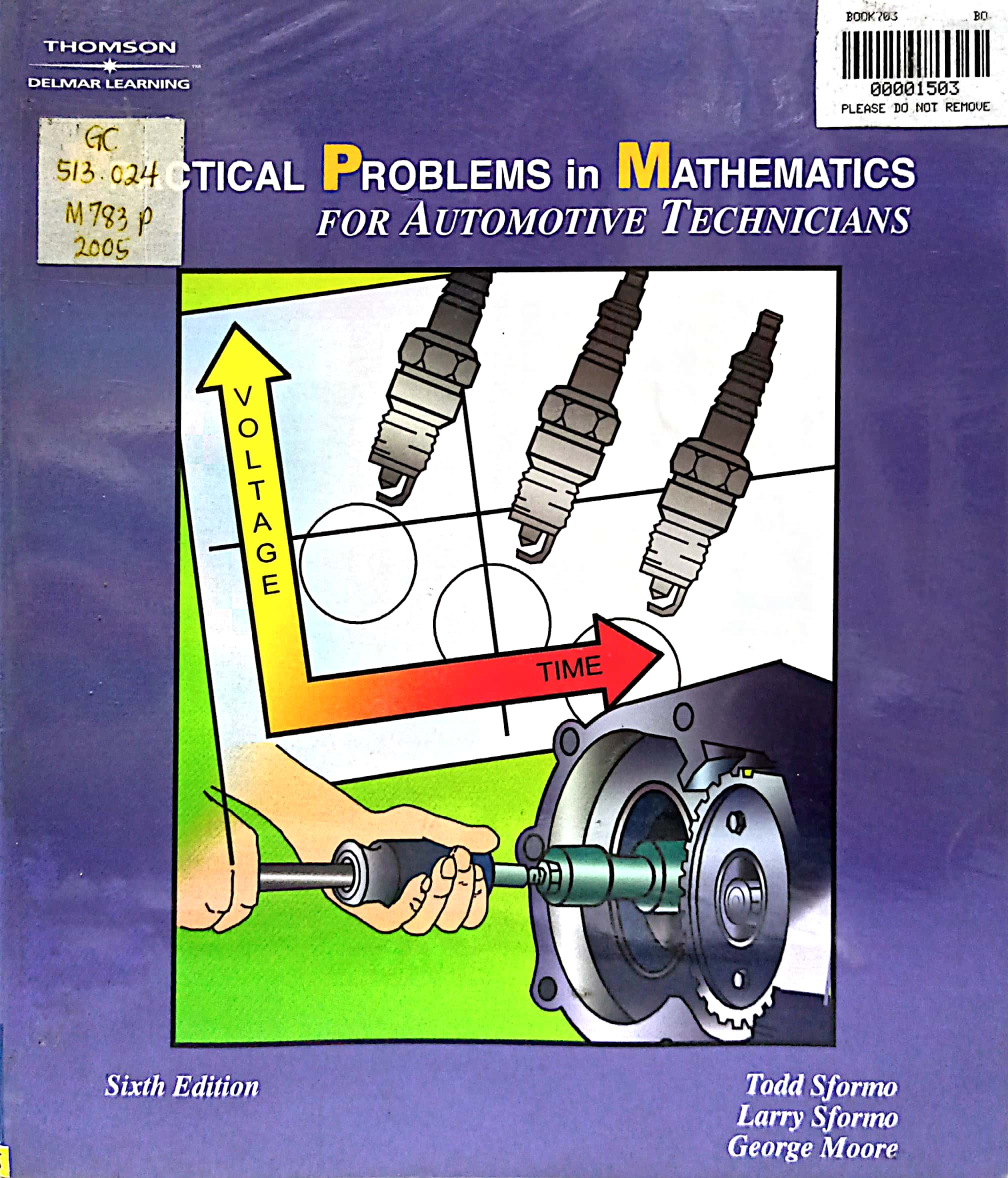Book cover: Practical problems in mathematics for automotive technicians