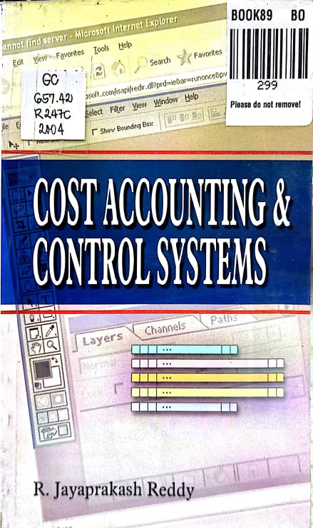 Book cover: Cost accounting and control system.
