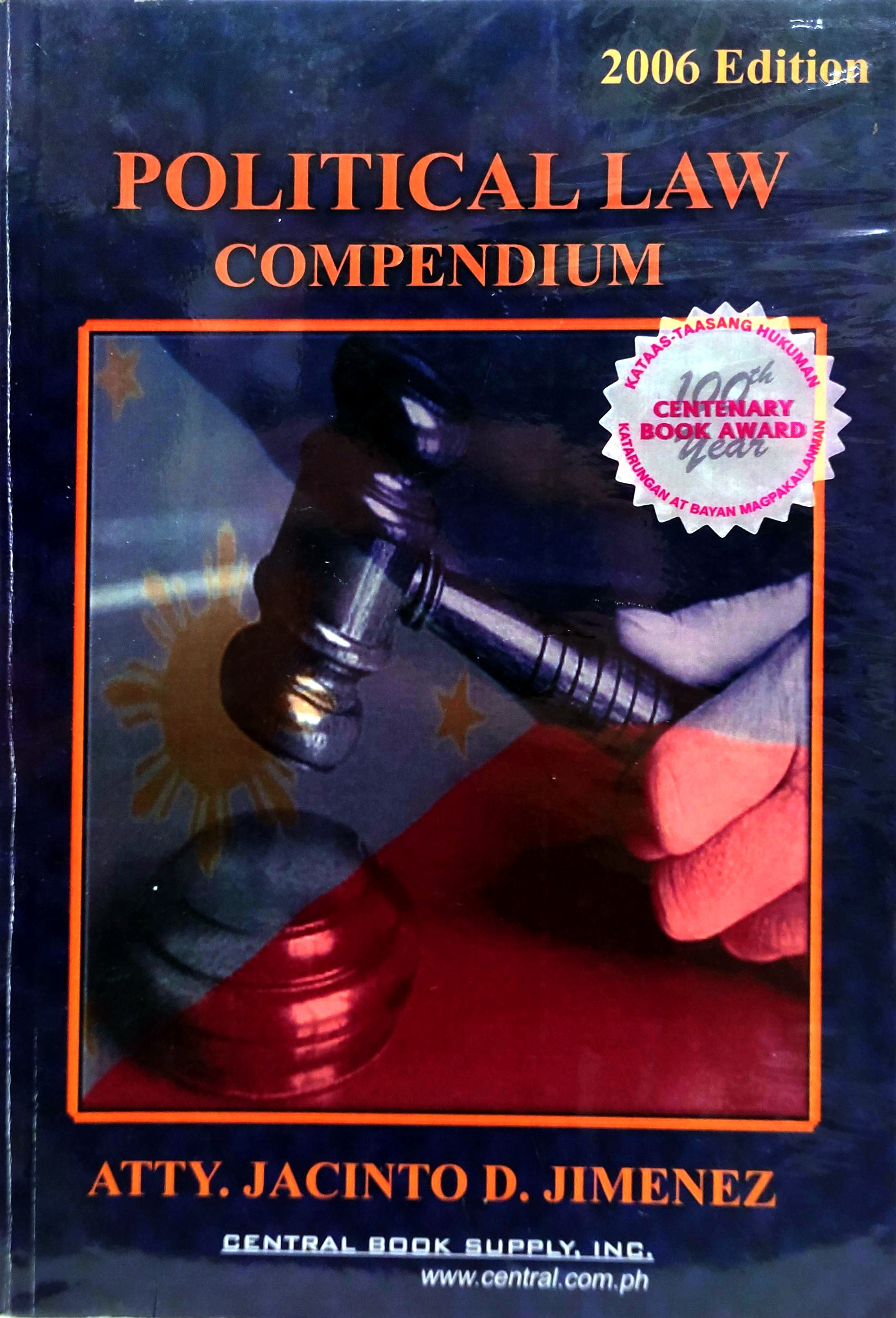 Book cover: Political law compendium
