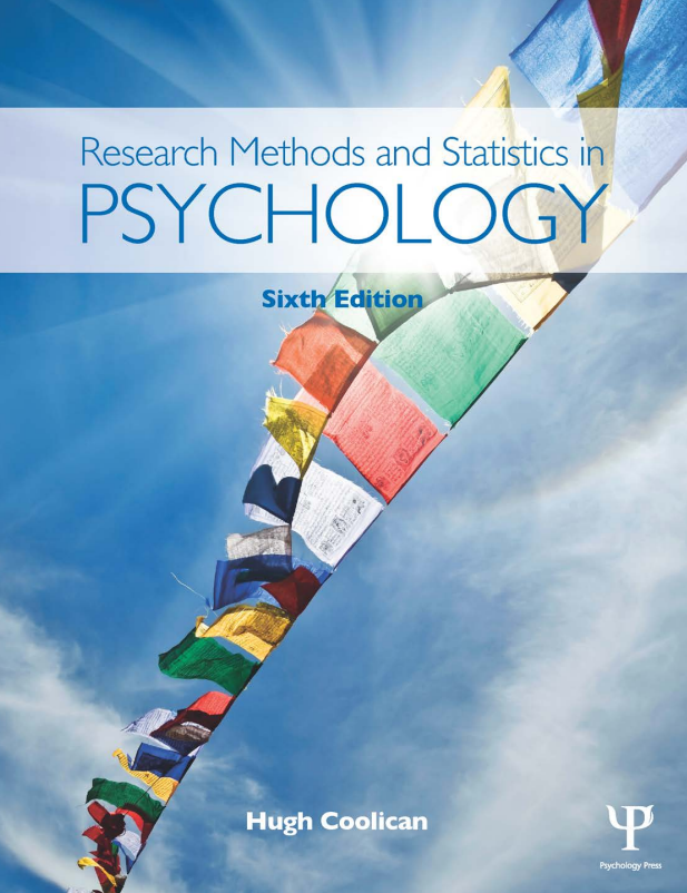 Book cover: Research methods and statistics in psychology