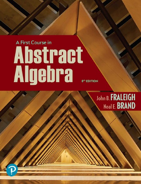 Book cover: A First course in abstract algebra.