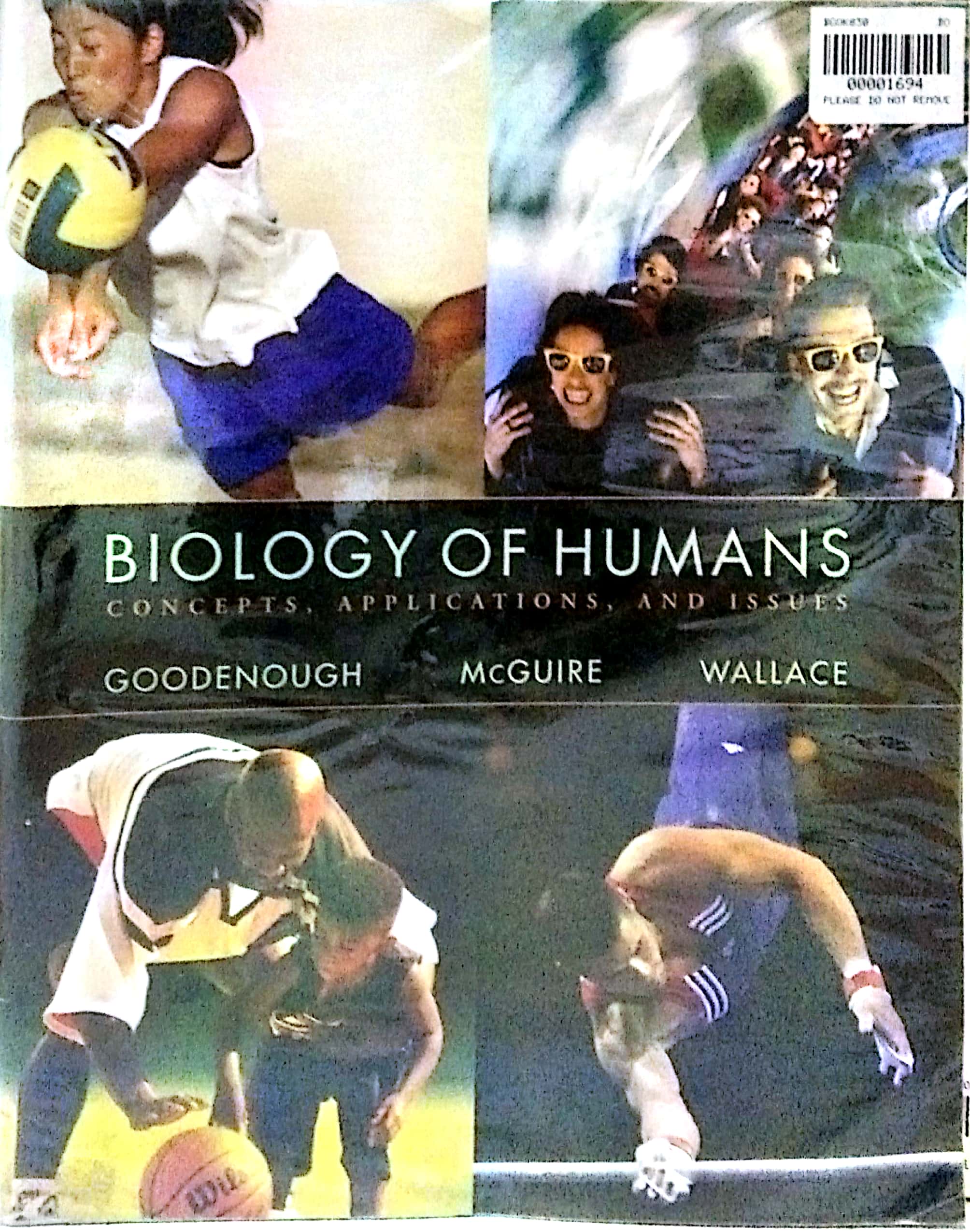 Book cover: Biology of humans: concepts, applications and issues