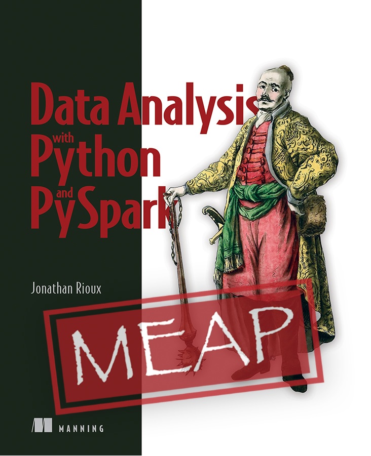 Book cover: Data analysis with Python and PySpark