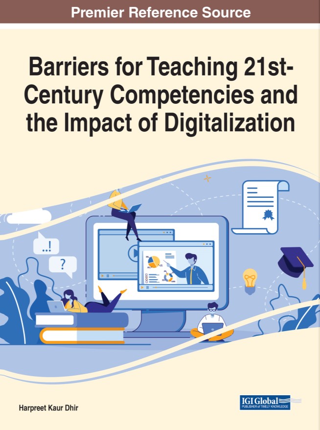 Book cover: Handbook of research on barriers for teaching 21st-century competencies and the impact of digitalization.