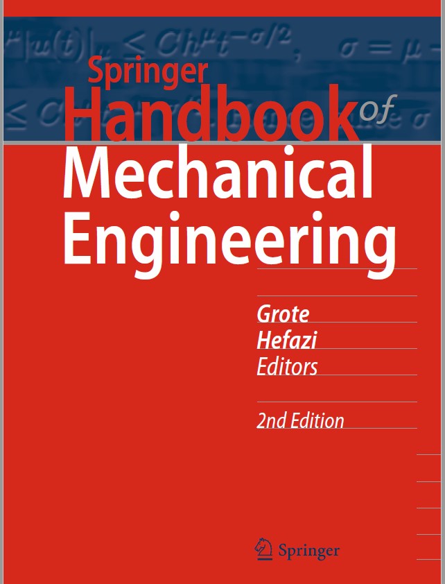 Book cover: Springer handbook of mechanical engineering