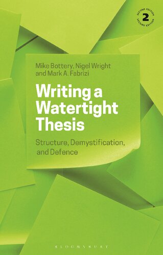 Book cover: Writing a watertight thesis : structure, demystification and defence