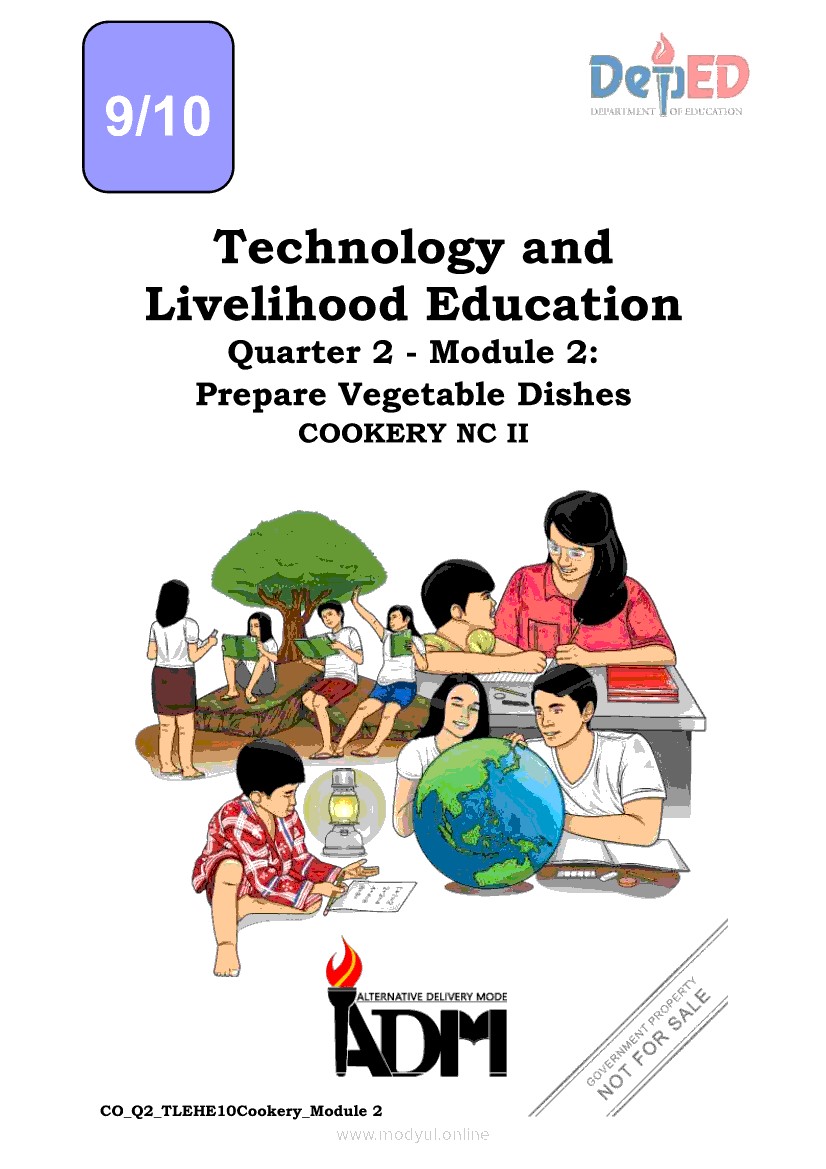 Book cover: Technology and livelihood education : prepare vegetable dishes cookery NC II