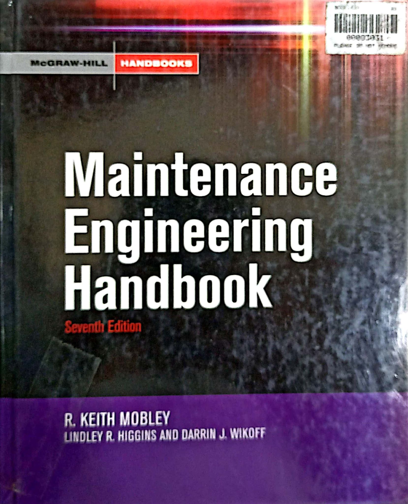 Book cover: Maintenance engineering handbook