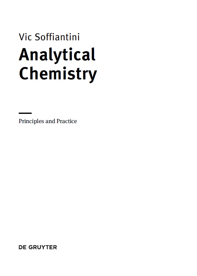 Book cover: Analytical chemistry: principles and practice.