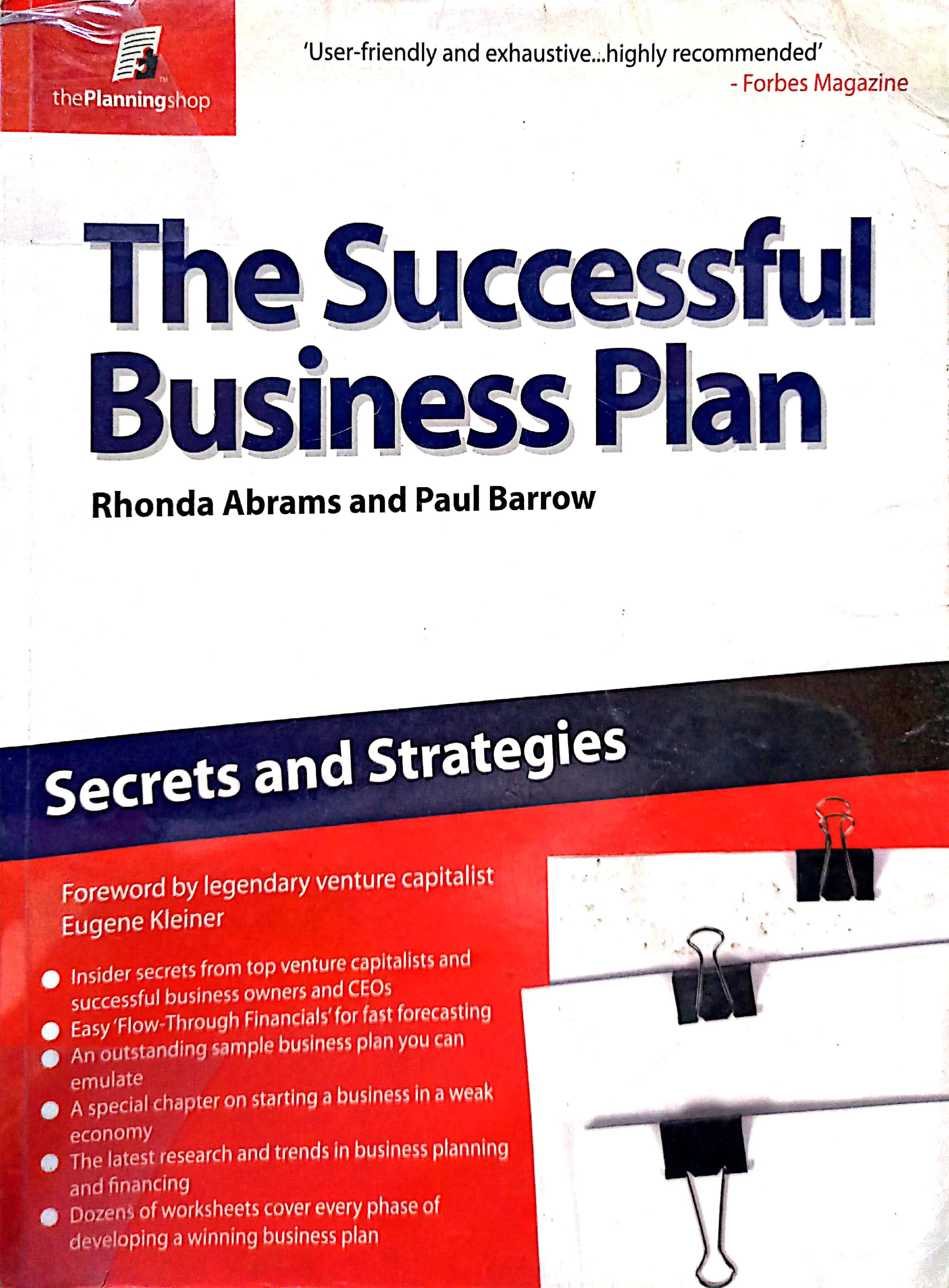 Book cover: The Sucessful business plan: secrets and strategies