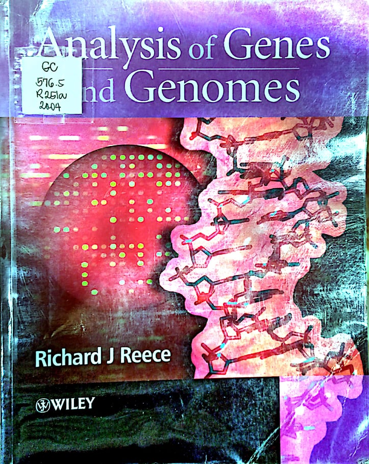 Book cover: Analysis of genes and genomes