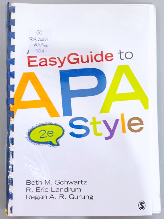 Book cover: Easy guide to APA style