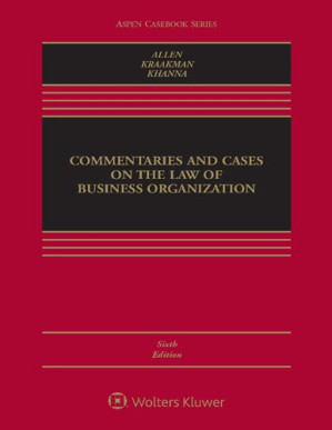 Book cover: Commentaries and cases on the law of business organization