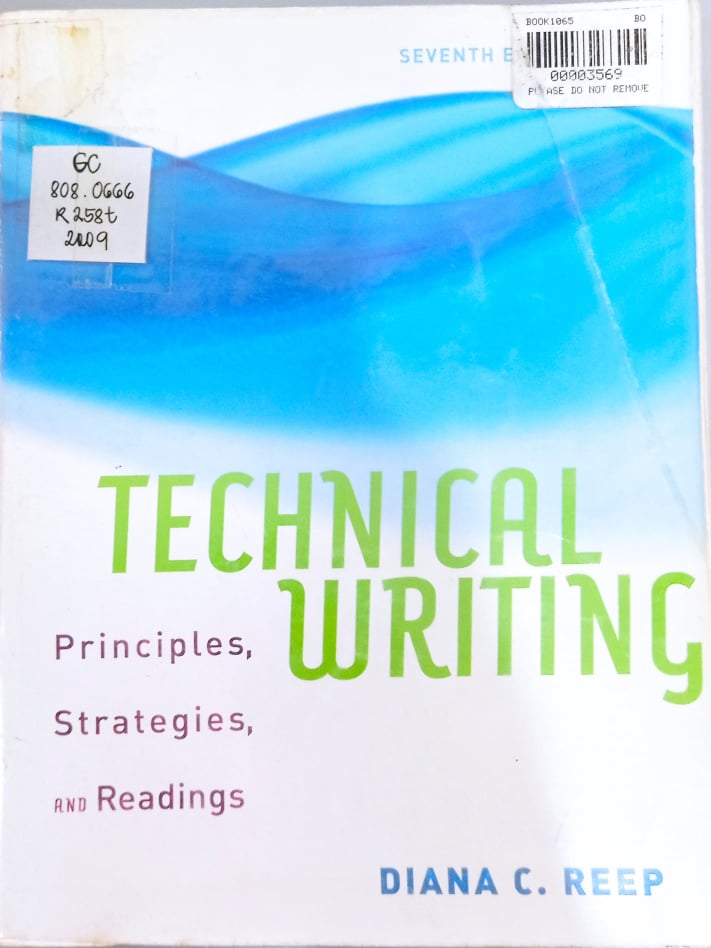 Book cover: Technical writing: principles, strategies and reading