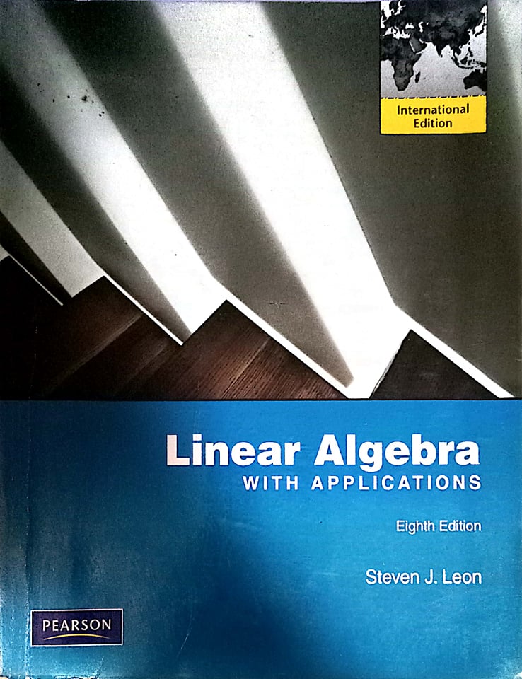 Book cover: Linear algebra with applications