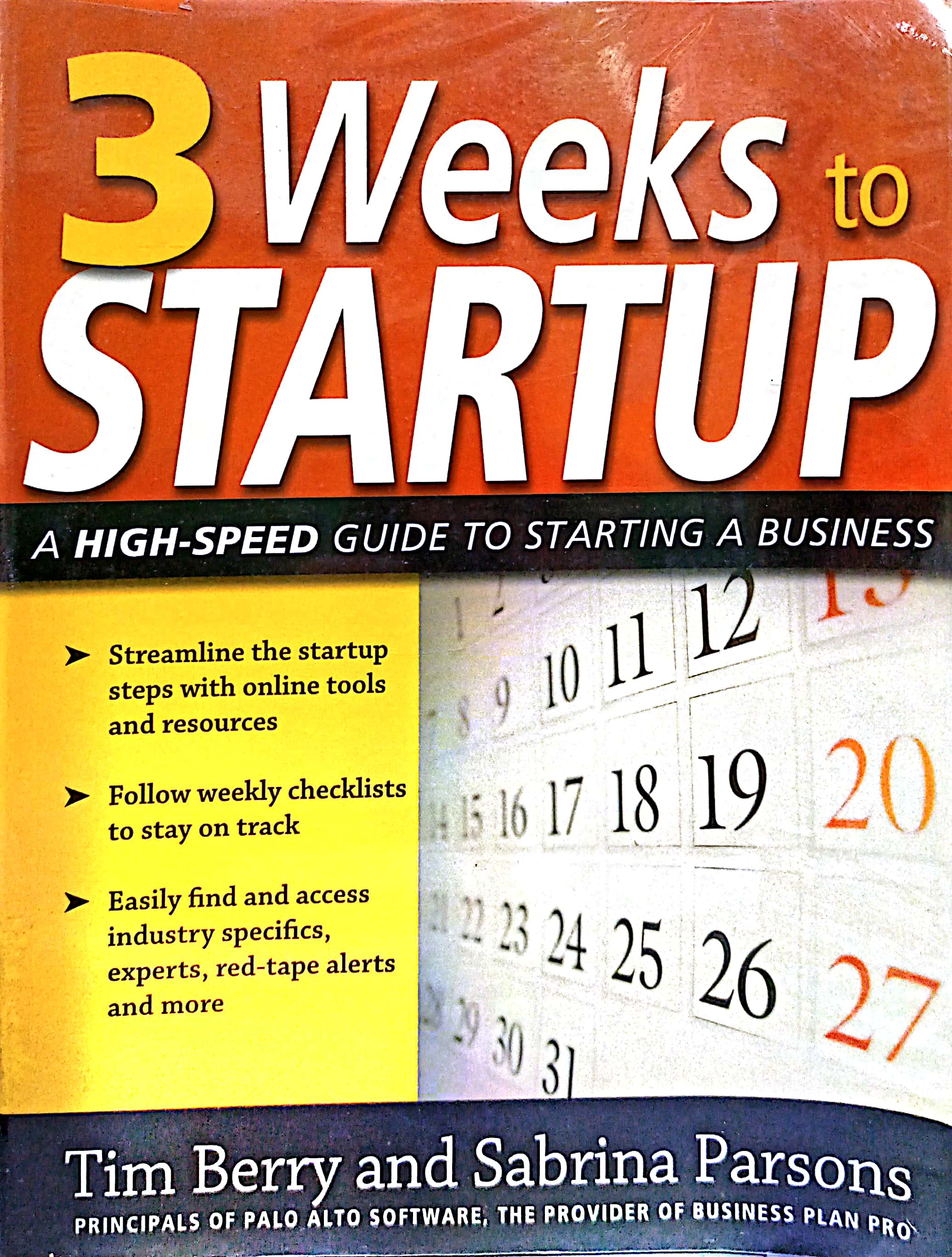 Book cover: 3 weeks to start up: a high-speed guide to starting a business