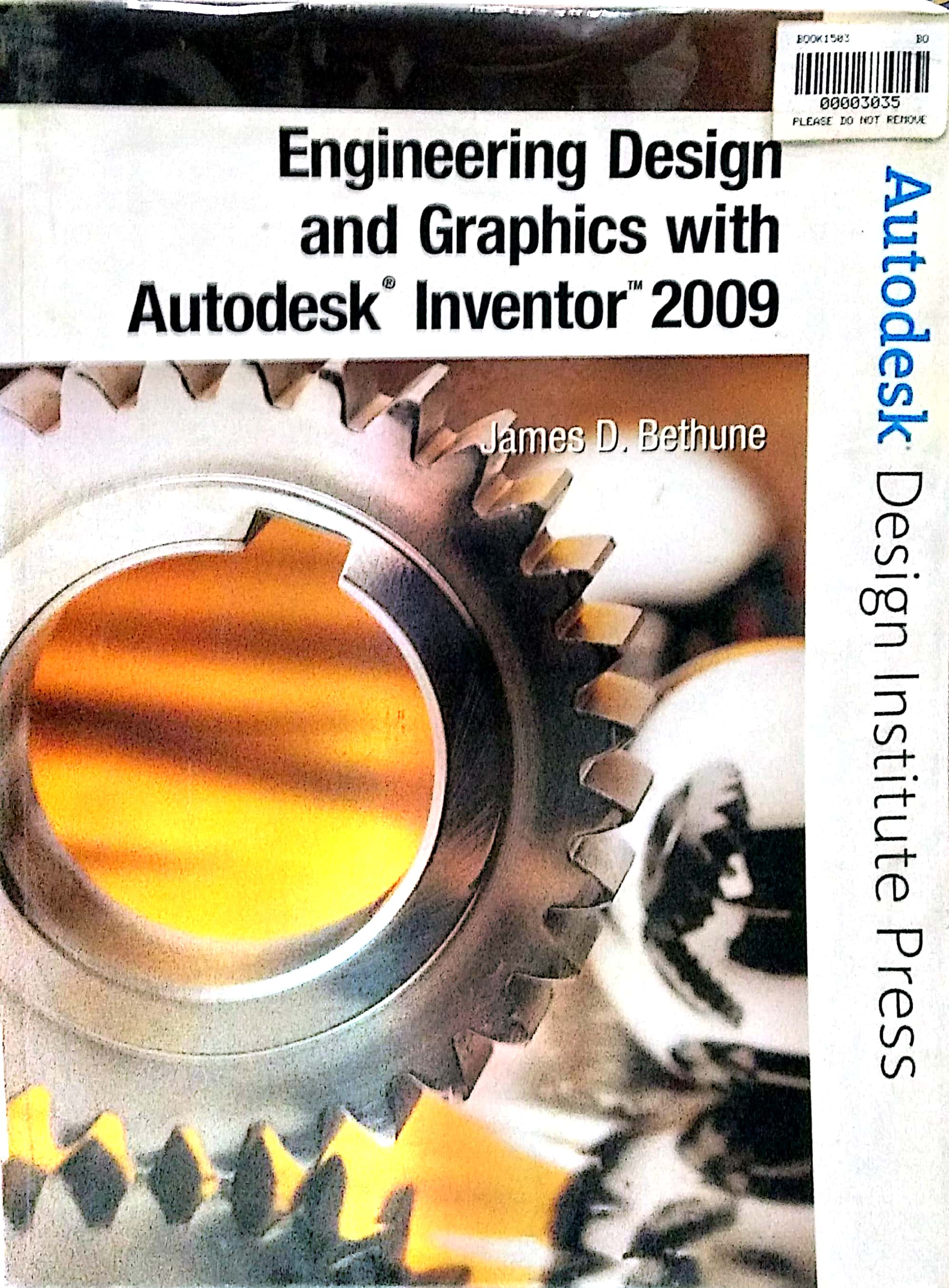 Book cover: Engineering design and graphics w/ autodesk inventor.