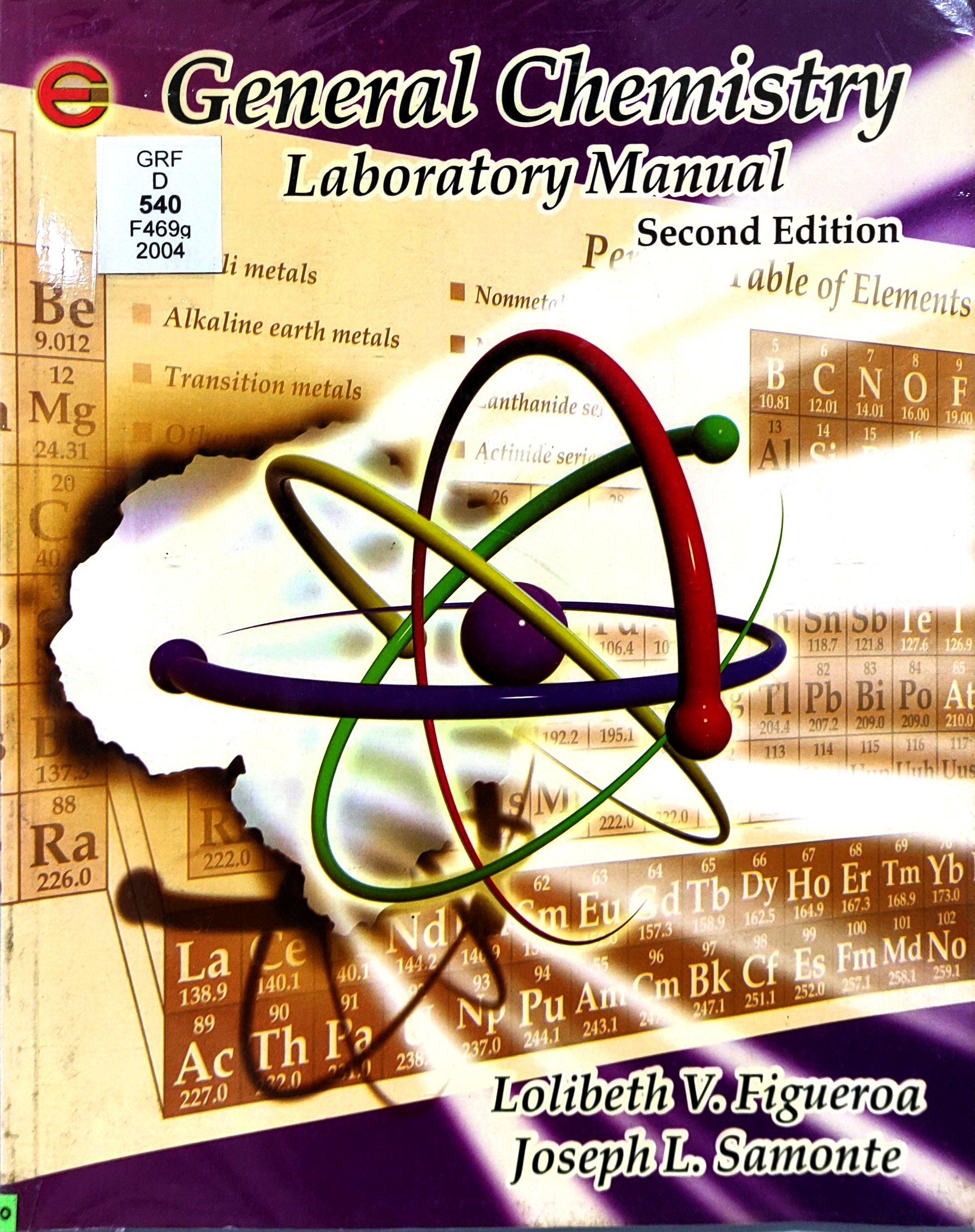 Book cover: General chemistry : laboratory manual