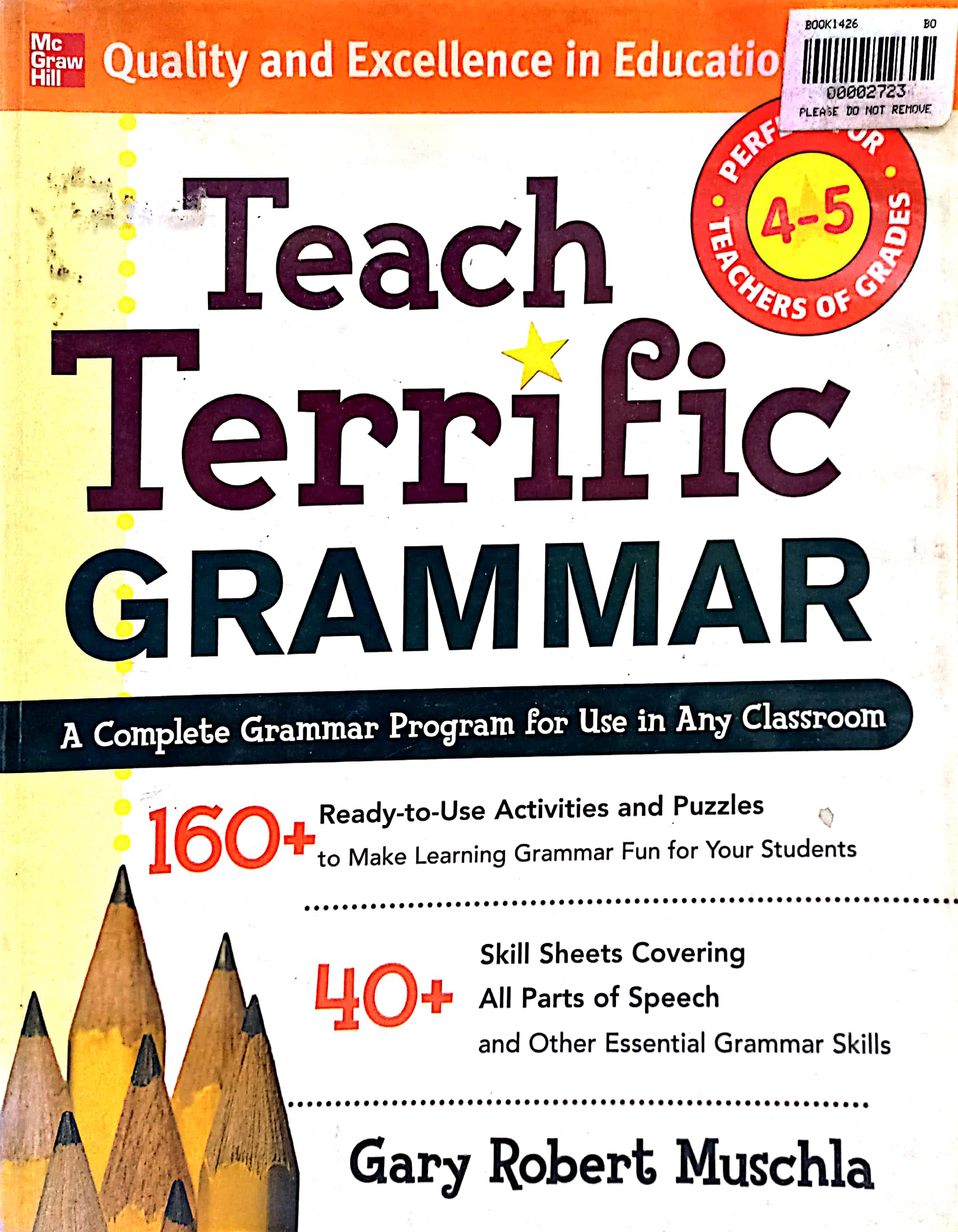 Book cover: Teach terrific grammar : grades 4-5