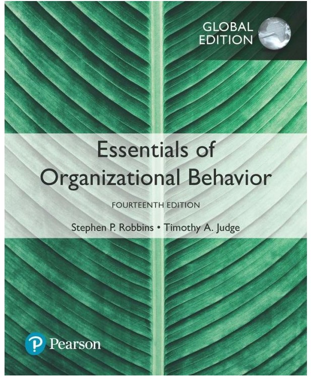 Book cover: Essentials of organizational behavior.