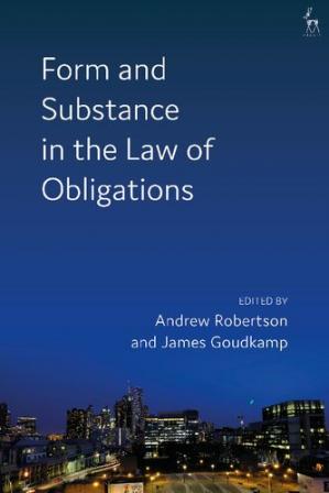 Book cover: Form and substance in the law of obligations