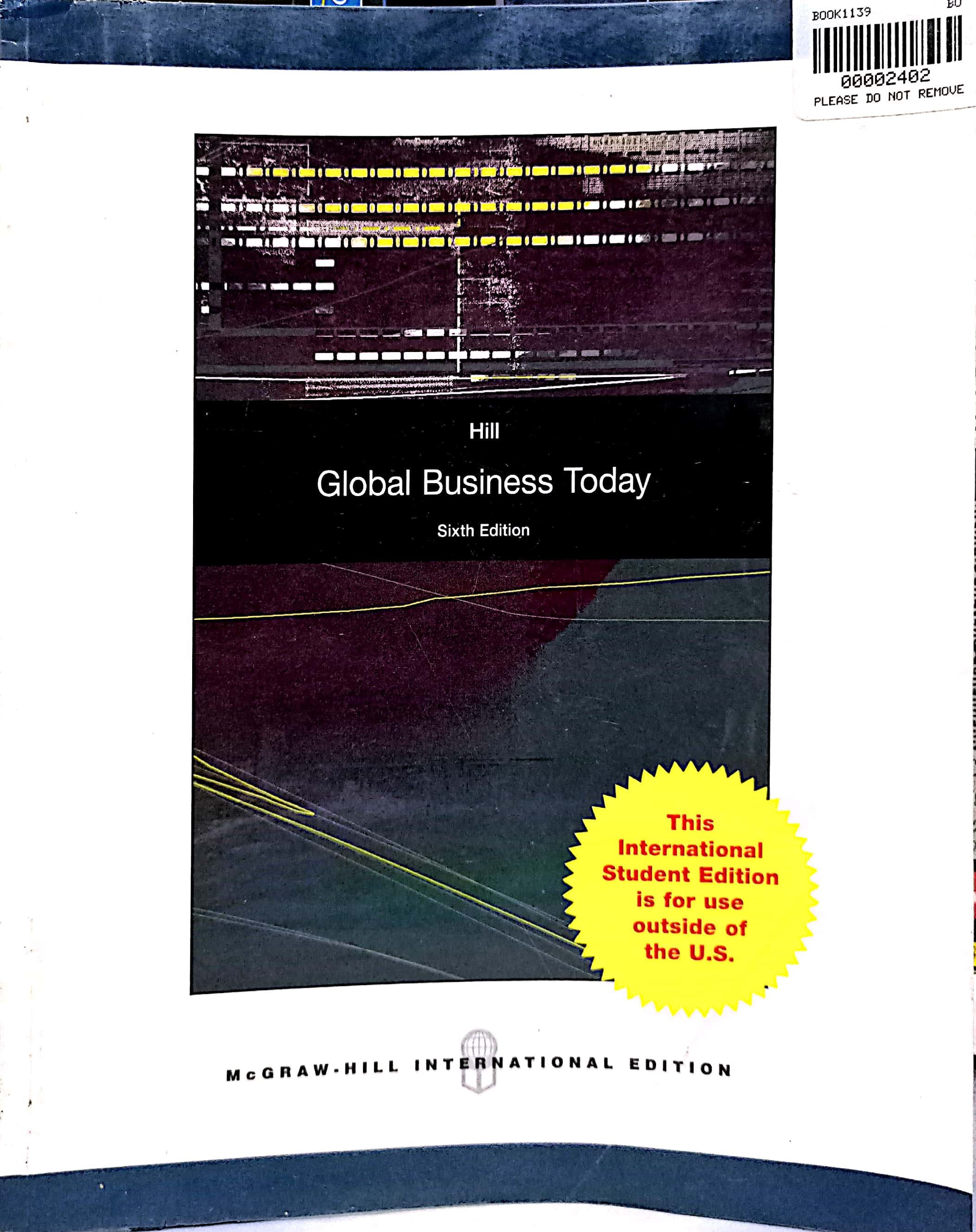 Book cover: Global business today