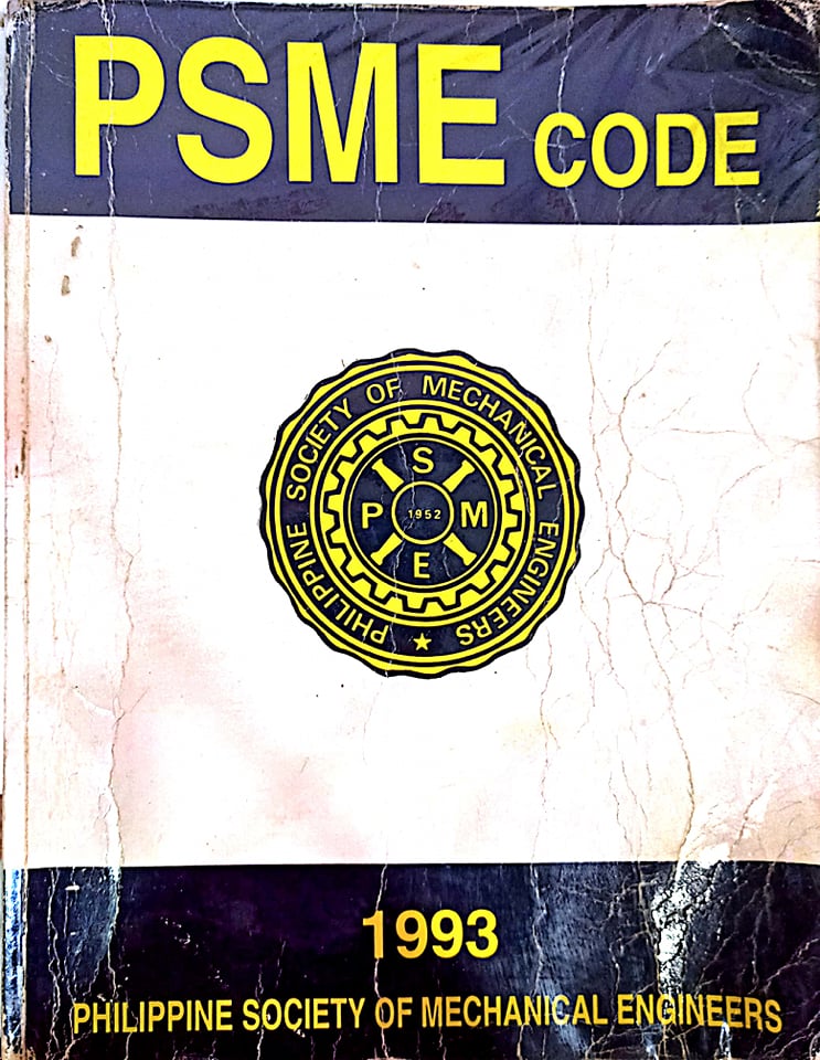 Book cover: Philippine society of mechanical engineers PSME Code