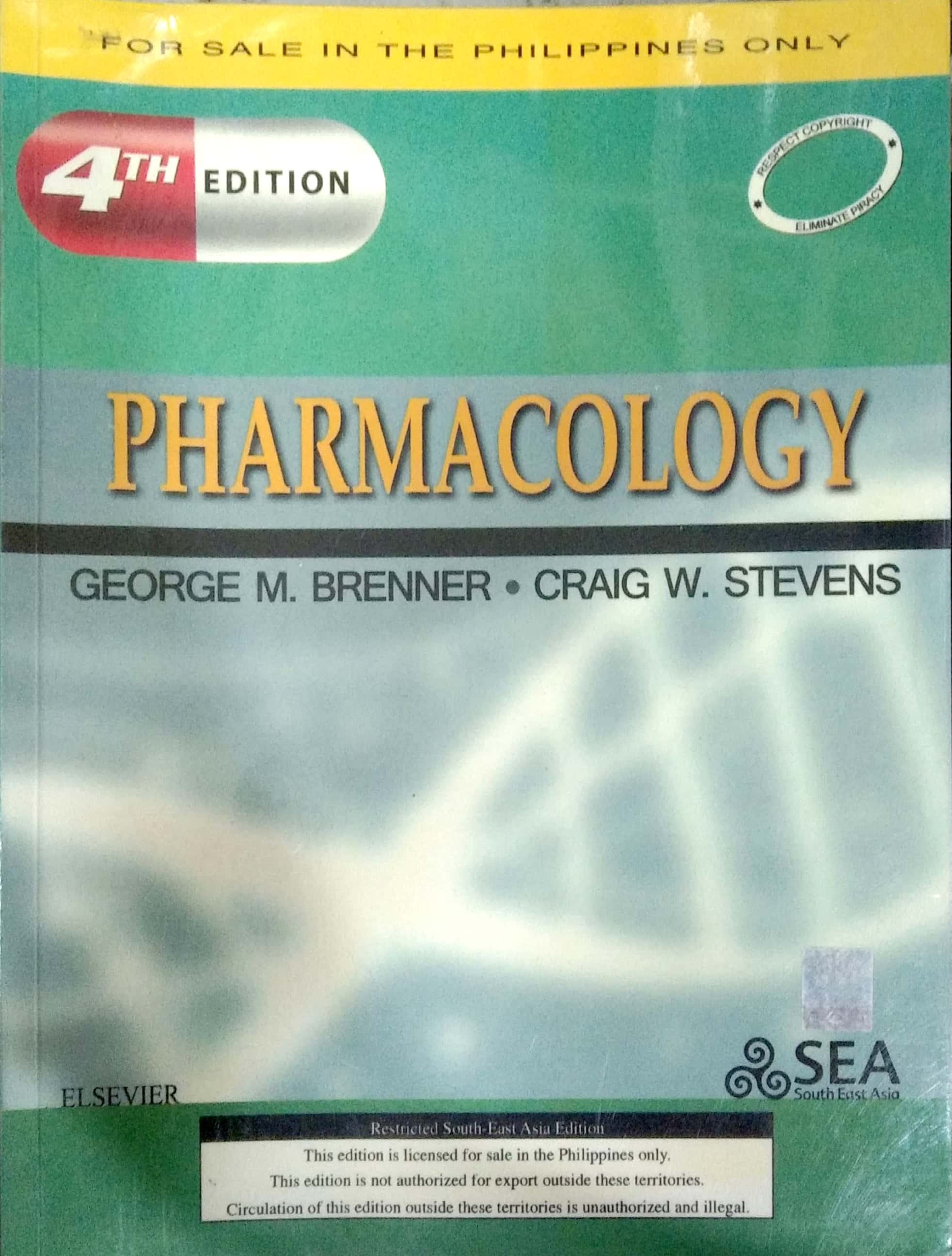 Book cover: Pharmacology
