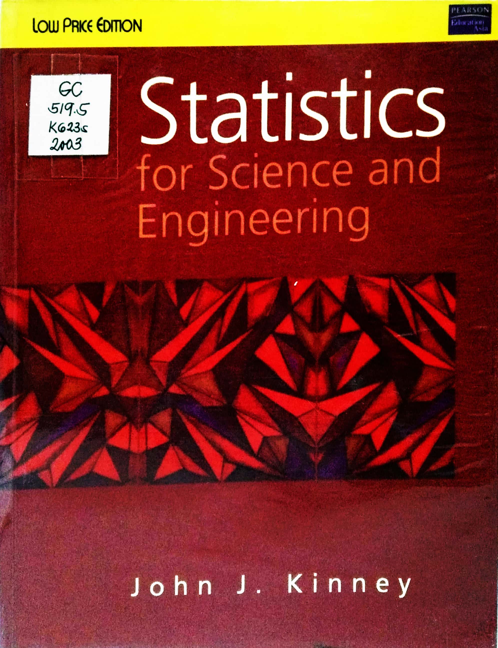 Book cover: Statistics for science and engineering