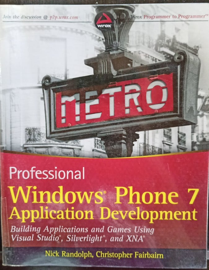 Book cover: Professional windows phone 7 application development