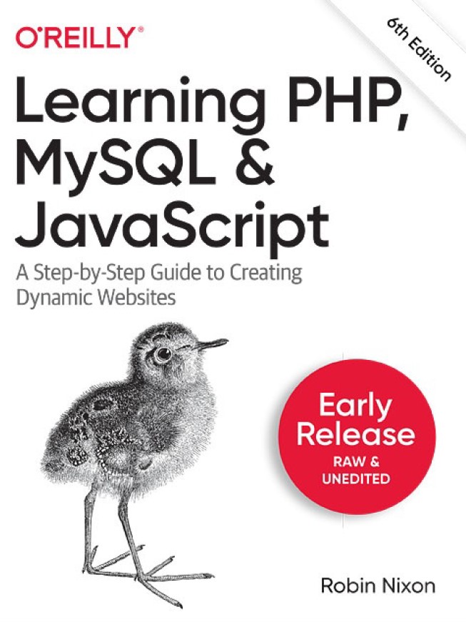 Book cover: Learning PHP, MySQL & JavaScript: a step-by-step guide to creating dynamic websites