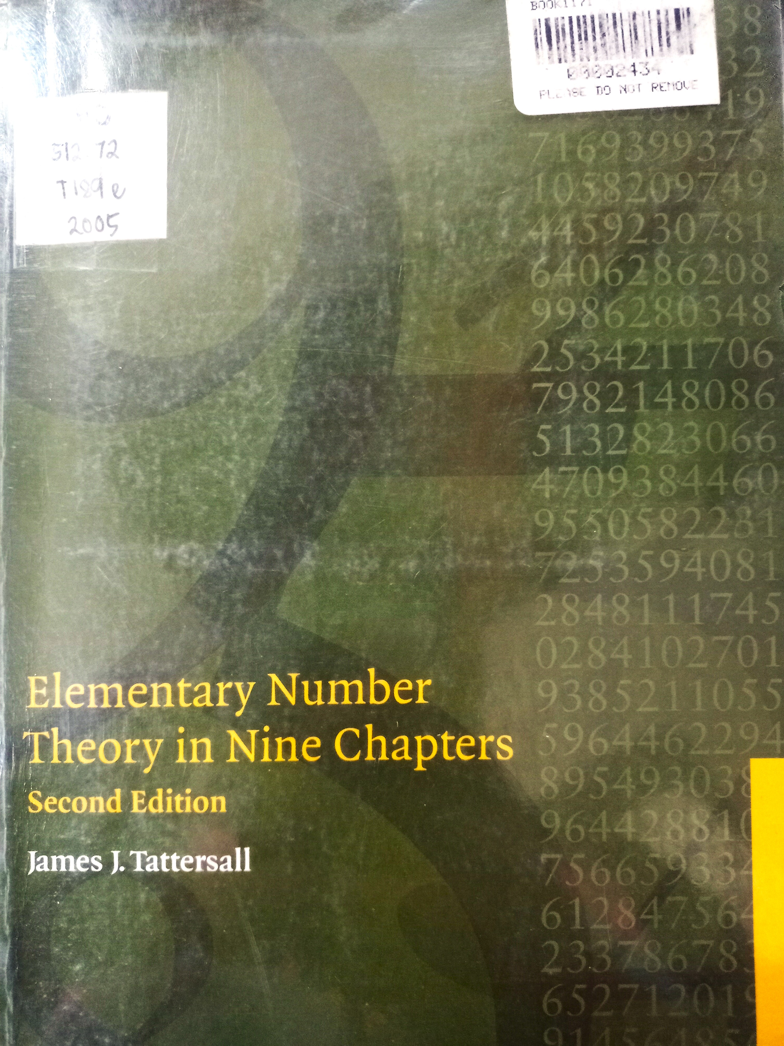 Book cover: Elementary number theory in nine chapters