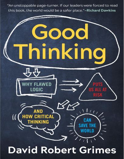 Book cover: Good thinking: why flawed logic puts us all at risk and how critical thinking can save the world.
