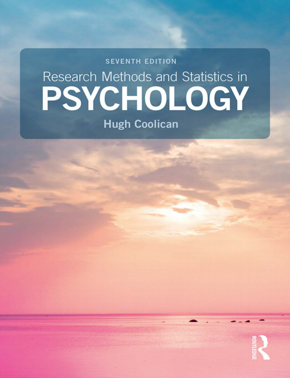 Book cover: Research methods and statistics in psychology
