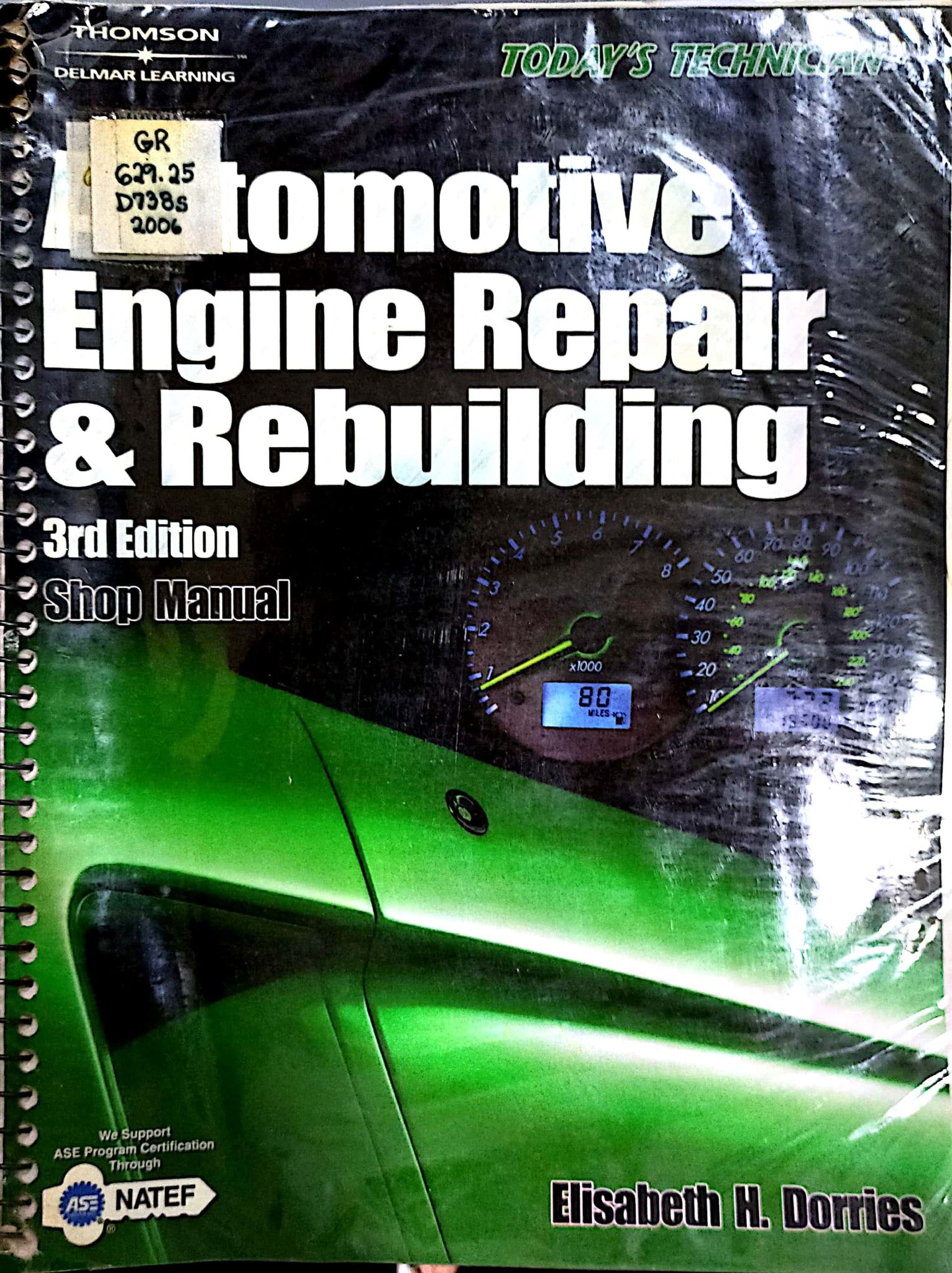 Book cover: Shop manual for automotive engine for repair and rebuilding