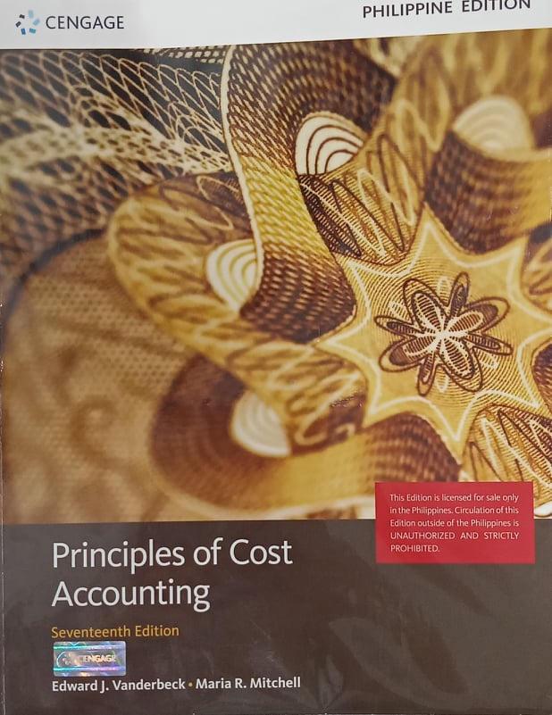 Book cover: Principles of cost accounting