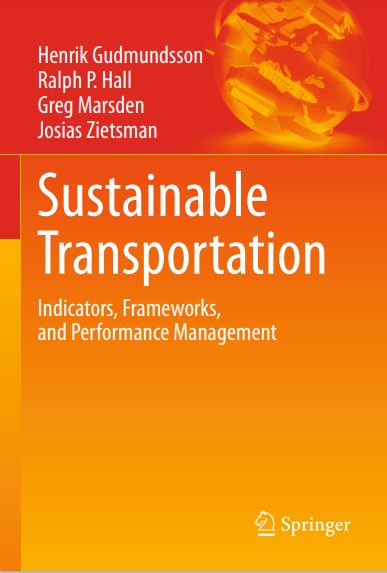Book cover: Sustainable transportation: indicators, frameworks, and performance management.