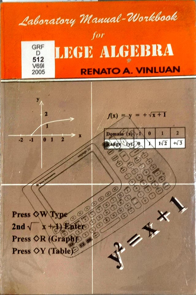 Book cover: Laboratory manual-workbook for college algebra