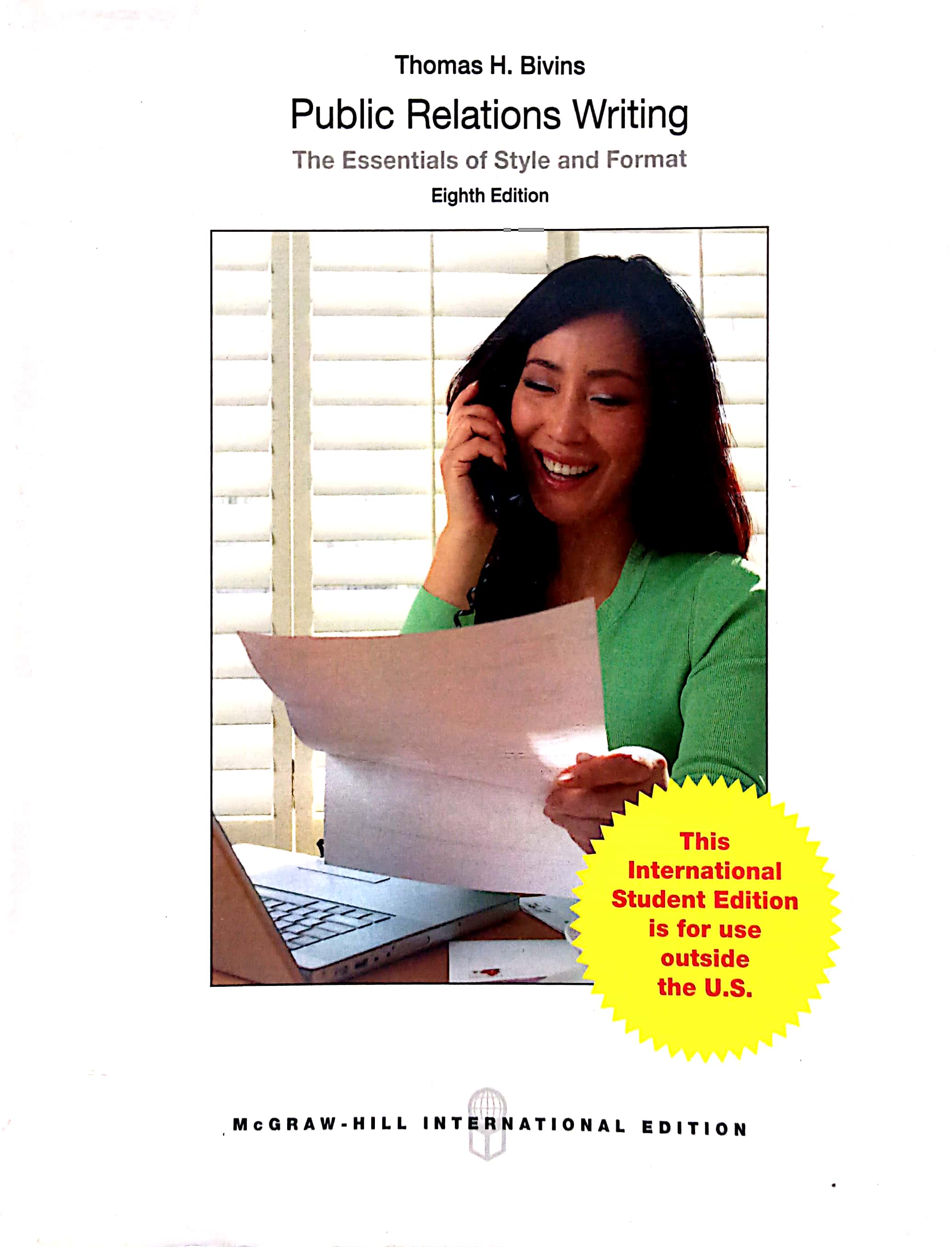 Book cover: Public relations writing : the essentials of style and format